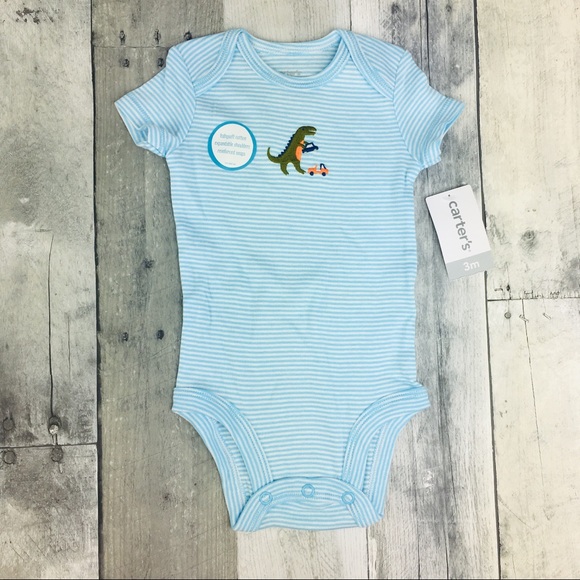 Carter’s 5 Pack Boys Short Sleeve Bodysuits Dino - Picture 2 of 6